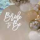 Bride to Be Sign - Glitter White Felt Letters Bridal Shower Sign for Backdrop Bride to Be Sign Letters for Balloon Arch Photo Props Bachelorette Engagement Wedding