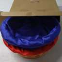 2 Pcs 12 Inches Round Offering Baskets for Church Wicker with Removable Liner Rattan Collection Receiving Storage Woven Bread Basket for Church Communion Supplies