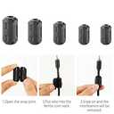 80Pcs Clip-on Ferrite Ring Core RFI EMI Noise Suppressor Cable Clip for 3mm/5mm/7mm/9mm/13mm Diameter Cable Power Cord, Black
