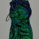Giffniseti Women's One Shoulder Holographic Sequin Dresses Evening Gown Formal Prom Maxi Dress (Green) L