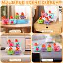 Crochet Kit for Beginners, 4PCS Dumpster Fire Crochet Starter Kit with Step-by-Step Video Tutorials, Emotional Positive Support Beginner Crochet Kits for Adults Women, Funny Crochet Gifts Valentine (Blue Pink Purple Green)