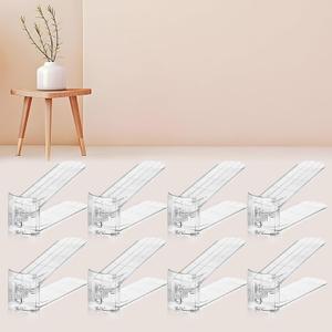 Shoe Slots Organizer for Closet, 8 Pack Shoe Stacker Shoe Rack Organizer for Closet Space Saver Storage Shoe Holder Organization (Transparent)