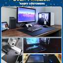 KTRIO Large Gaming Mouse Pad with Stitched Edges, Extended Mousepad with Superior Micro-Weave Cloth, Non-Slip Base, Water Resist Keyboard Pad, Desk Mat for Gamer, Office & Home, 31.5 x 15.7 in, Black