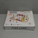 Tiny Land 55PCS Wooden Train Set - Compatible with Major Brand Tracks, Educational Toy for Toddlers & Kids Ages 3-7, Durable Wooden Railway Tracks