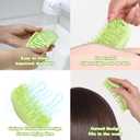 10 x Scalp Massager and Shampoo Shower Brush, Detangling Hair Brush, Scalp Care Hair Brush Wet & Dry detangler for Men and Womenfor Straight/Curly/Thick/Long/Wavy/Damaged Hair, Green