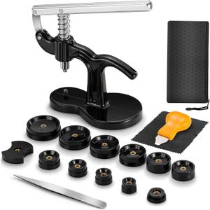 17-Piece Watch Battery Replacement Tool Kit with Watch Press and Back Removal Tool - Professional Watch Repair Kit for All Types of Watches