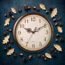 Bernhard Products Vintage Brown Wall Clock Silent Non Ticking 18 Inch Extra Large Quality Quartz Battery Operated Round Decorative Easy to Read for Home Kitchen Living/Dining Room Bedroom Office