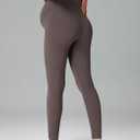 Colorfulkoala Womens Dreamlux Maternity Leggings Over The Belly 25" / 28" Inseam Soft Workout Activewear Yoga Pregnancy Pants (Brown, S)