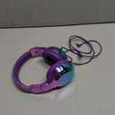 QearFun Kids Headphones Wired with Mic, 85/94dB Safe Volume Limit, Foldable Over Ear, Tangle-Free Cord & Sharing Port, Wired On-Ear Headset for School, Chromebook, Tablet, Travel - Boys & Girls (Deep purple)