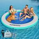 Inflatable Water Hammock Round Floating Ring with Mesh for Lake
6-12FT, 2-10 Person Capacity, 10FT Boat Rope, Hand Pump, Repair Kit, Easy Inflate, Pet Friendly, Lake, Pool Party & Ocean Use