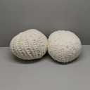 Suzile 2 Pcs Chunky Knit Throw Pillow 13.8 Inch Round Handmade Cushions Cozy Soft Knitted Knot Pillows Circle Pouf Pouf Pumpkin Decorative Pillow for Home Bed Decor(Beige)