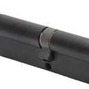 100mm (45/10/45) Oil Rubbed Bronze (Black Color) Euro Profile Lock Cylinder with 5 Keys (dimple), Single Open Copper Lock Cylinder, Anti-Rust Corrosion Resistant