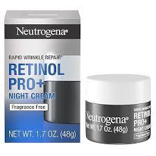 Neutrogena Retinol Pro+ AntiWrinkle Night Moisturizer, Rapid Wrinkle Repair, AntiAging Face & Neck Cream, Formulated without fragrance, parabens, dyes, & phthalates, Retinol, 1.7 oz