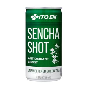 Ito En Sencha Shot, Japanese Green Tea, 6.4 Ounce (Pack of 30), Unsweetened, Zero Calories (EXP 11/22/27)
