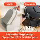 bella Flip-n-Store Waffle Maker with EverGood Ceramic Nonstick Coating, Fits-anywhere Kitchenware, Power Indicator Light, Cool Touch Handle & Cord Wrap, 7 Wide & 1" Deep Plates, 1000 Watt, Oatmilk