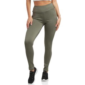 Spyder Womens Leggings - Soft Fleece Leggings with Pockets for Women High Waisted Yoga Pants Workout Gym Activewear (Small, Olive)