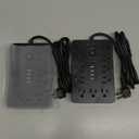 JouleLoom 2PCS 6 FT Flat Plug Surge Protector Power Strip,11 Multiple AC Outlets with 6 USB Ports (2 USB C), 6 Feet Extension Cord, 1250W/10A, One Touch Switch Button, 17 in 1 Compact powerstrip