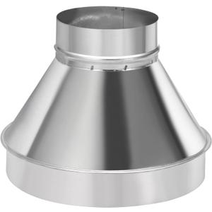 PATIKIL 12 Inch to 6 Inch Round Duct Reducer Increaser Connector, Galvanized Steel Air Duct Adapter Pipe Fitting for Bathroom Kitchen Inline Ventilation Systems, Silver Tone