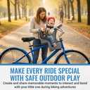 KaZAM Front-Mounted Child Bike Seat – Kangaroo & Wallaby Models with Padded Front Bumper/Dashboard, 5-Point Harness & Adjustable Footrests for Family Biking Adventures, Medium