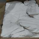Serta Goose Feather Down Fiber Comforter Queen Size - 100% Cotton Cover Duvet Insert - Hotel Luxury Hypoallergenic Bedding Comforter All Season Medium Warmth 90 x 90 Inch White