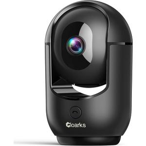 Cloarks 2K Pan/Tilt Security Camera, WiFi Indoor Cameras for Home Security with AI Motion Detection, Pet/Dog/Baby Camera with Phone App, 2-Way Audio, 24/7, Siren, TF/Cloud Storage，Black