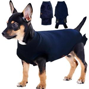 Dog Surgery Suit - Female & Male Dog Recovery Onesie After Spay/Neuter, Alternative Cone - Navy Blue, Small