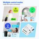 DieseRC Tuya 2 Channels WiFi Smart Switch, DC 5V 12V 24V 36V Passive Output Relay Module, with 2 pcs RF Remote Control, Compatible with Alexa/Google Home
