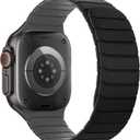 Tasikar Magnetic Bands Compatible with Apple Watch 49mm 46mm 45mm 44mm 42mm Soft Silicone Replacement Loop Wristband for iWatch Ultra 3 2 1 SE Series 11 10 9 8 7 6 5 4 3, Black-Grey