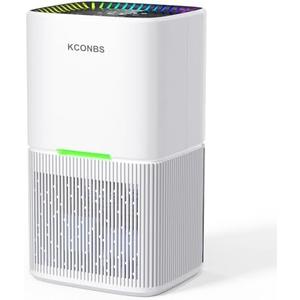 Dehumidifier, 60 OZ Water Tank, Dehumidifiers for Home, 60 OZ Portable Dehumidifiers for Home up to 500 Sq.Ft, 7 Color LED Light for Bedroom, Bathroom, Basement (White)