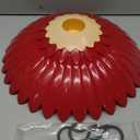 Squirrel Baffle Hummingbird Feeder Shade Cover Dome Shield Hang from Bird Feeders for Outdoors Squirrel Proof Protect Feed Red Yellow Attract Hummingbirds Moat Proof-14inch(Red)