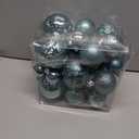 Senjie Green Shatterproof Christmas Ball Ornaments, 32 Pcs, Plastic, Wedding & Christmas, Hanging