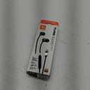 JBL Tune 310C - Wired Hi-Res in-Ear Headphones, Tangle-Free Flat Cable, 3-Button Remote with Microphone (Black)
