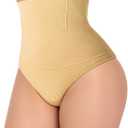 Tummy Control Thong Shapewear for Women High Waisted Seamless Shaping Thong Panties Body Shaper Underwear (XXL)