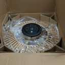 20" Woven Caged Low Profile Bladeless Ceiling Fan with Light and Remote, Farmhouse Flush Mount Boho Ceiling Fans Light, Enclosed Industrial Ceiling Fan 6 Speed Reversible w/ 4 E26 Bulb Base