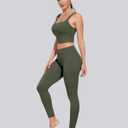 CHRLEISURE Leggings with Pockets for Women, High Waisted Tummy Control Workout Yoga Pants (L)