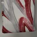 CaliTime Throw Pillow Cases Pack of 2 Cozy Fleece Two-Tone Abstract Feather Decorative Cushion Covers for Couch Bed Sofa Farmhouse Decoration 18 X 18 Inches Burgundy Grey