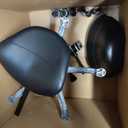 Grace&Grace Professional Saddle Stool Chair with Back Support, Rolling Saddle Ergonomic Stool Heavy Duty for Clinic Dentist Spa Massage Salons Studio (Black, Adjustble Back), Seat Height: 20-28 Inches