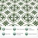 MORCART 7.87" x 7.87" Peel and Stick Floor Tile, 20 PCS Self-Adhesive DIY Vinyl Flooring, Removable and Waterproof Tile Sticker for Bathroom, Kitchen, Wall, Bedroom, Stairs (Green Retro Design)