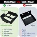 Metal Wall Mount for Fire TV Cube (3rd Gen) 2022 Released,Secure Metal Holder for fire TV Cube (1st Gen,2nd Gen),Sturdy Steel Stand with Soft Foam Hold fire TV Cube for Wall,Furniture,Ceiling (Black)