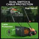 TIECTOWN 14-Inch 13.5 Amp 2-in-1 Electric Dethatcher and Scarifier with 11.5-Gallon Collection Bag, Lawn Dethatcher with 5-Position Depth Adjustment, Blade Replacement Without Tool - Orange