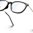 VISOONE Light Weight Slip Resistant Blue Light Blocking Computer Glasses with Anti Glare UV400 for Man Women GAEL (Jet Black)