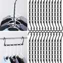 Mr. Pen- Space Saving Hangers for Clothes, 24 pcs, Black, Bulk Plastic Multi Clothes Hangers Space Saving, 5 Slots, 360 Rotating Hooks