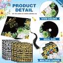 Feifeiya 14 Pcs DIY Graduation Cap Topper Sticker Flower Design Motivational Inspirational Cap Topper Decal with Alphabet Letter Stickers for Graduation Accessories(Half-side,Colorful)