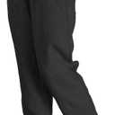 FTCayanz Women's Linen Harm Pants Summer Casual Cropped Pant Work Ankle Trousers with Pockets (Black, XL)