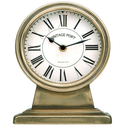 NIKKY HOME Vintage Gold Mantle Clock, Silent NonTicking Battery Operated Rustic Table Desk Shelf Clock for Living Room Decor