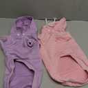 2 Pack Dog Hoodie Sweaters for Small Medium Dogs Warm Dog Clothes for  Dogs Soft Waffle-Like Laminated Sweatshirt Bulldog (Pink+Purple, S/M (Back: 13",Chest: 18.5", Neck: 12"))