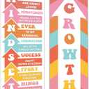 Hippie Groovy Growth Mindset Classroom Decorations Growth Mindset Banner Posters Motivational Bulletin Board Decor for Back to School Wall Door Decors Preschool Elementary Middle High School Supplies