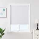 Joydeco No Tools No Drill Window Blinds for Indoor Windows, Blackout Shades Cellular Shades Cordless, No Drill Blinds for Windows, Window Shades for Home, Bedrooms, Doors (White, 23" W x 64" H)