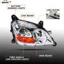 Fit for 2011-2023 Peterbilt 579 587 Class 8 Truck Projector Headlight Headlamp Chrome Housing Assembly Replacement Left