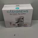 CASABREWS 3700 Essential Espresso Machine 20 Bar, Stainless Steel Cappuccino & Latte Machine with Steam Frother for Home, 43.9oz Water Tank, Coffee Gift for Women & Men, Silver